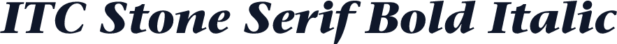 ITC Stone Serif Bold Italic