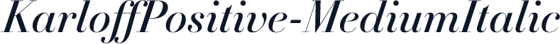 KarloffPositive-MediumItalic