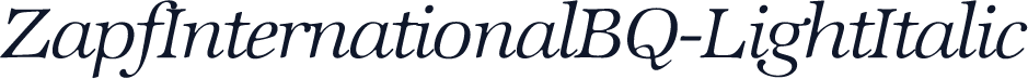 ZapfInternationalBQ-LightItalic