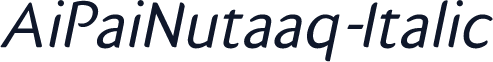 AiPaiNutaaq-Italic