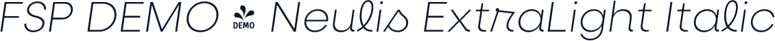 FSP DEMO - Neulis ExtraLight Italic