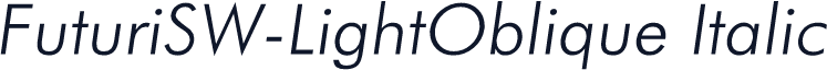 FuturiSW-LightOblique Italic