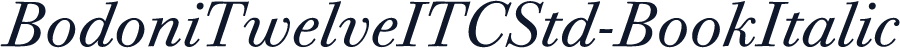 BodoniTwelveITCStd-BookItalic
