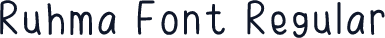 Ruhma Font Regular