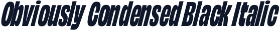 Obviously Condensed Black Italic