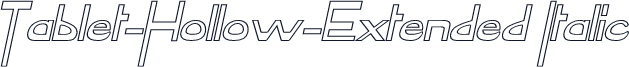 Tablet-Hollow-Extended Italic