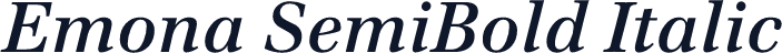 Emona SemiBold Italic