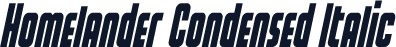 Homelander Condensed Italic