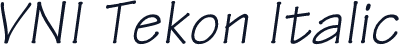 VNI Tekon Italic