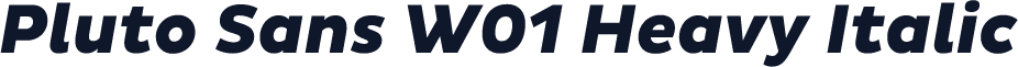 Pluto Sans W01 Heavy Italic
