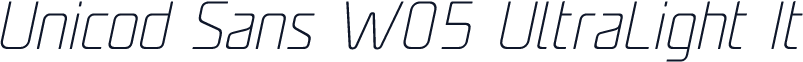 Unicod Sans W05 UltraLight It