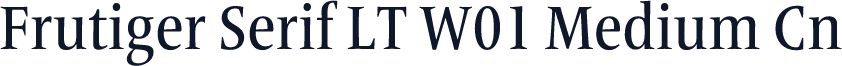 Frutiger Serif LT W01 Medium Cn