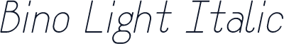 Bino Light Italic