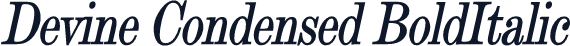 Devine Condensed BoldItalic