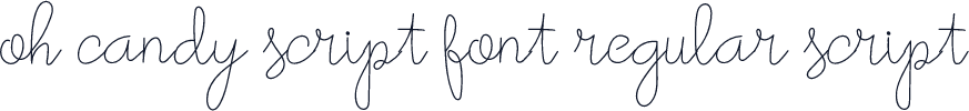 oh candy script font regular script