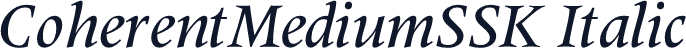 CoherentMediumSSK Italic