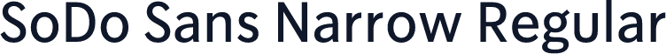 SoDo Sans Narrow Regular