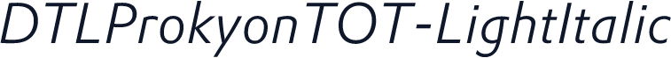 DTLProkyonTOT-LightItalic