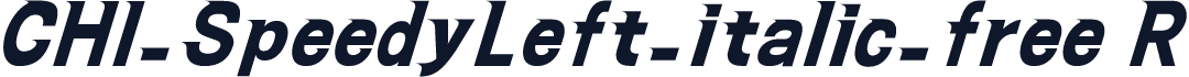 CHI_SpeedyLeft_italic_free R
