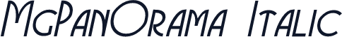 MgPanOrama Italic