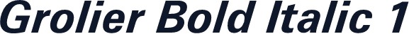 Grolier Bold Italic 1