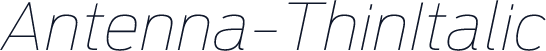 Antenna-ThinItalic