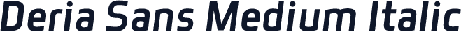 ☞Deria Sans Medium Italic