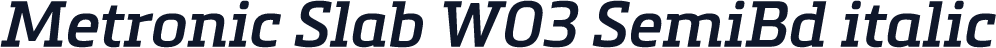 Metronic Slab W03 SemiBd italic