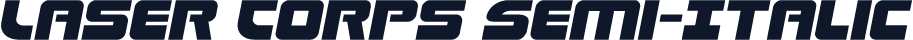 Laser Corps Semi-Italic