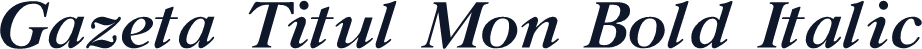 Gazeta Titul Mon Bold Italic