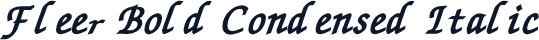 Fleer Bold Condensed Italic