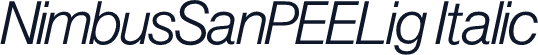 NimbusSanPEELig Italic
