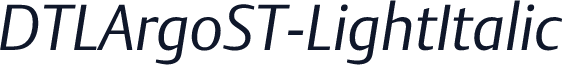 DTLArgoST-LightItalic