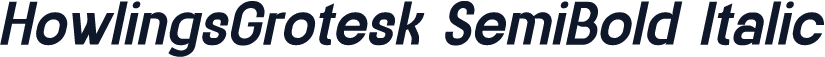 HowlingsGrotesk SemiBold Italic