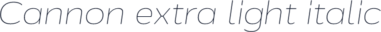 Cannon extra light italic