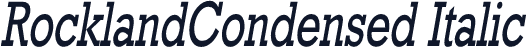 RocklandCondensed Italic