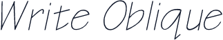 Write Oblique