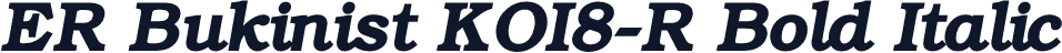 ER Bukinist KOI8-R Bold Italic