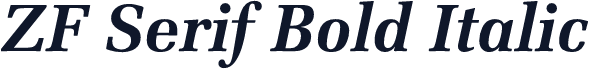 ZF Serif Bold Italic