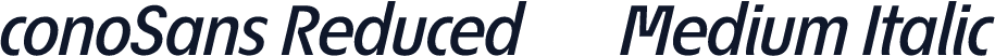 ÉconoSans Reduced 66 Medium Italic