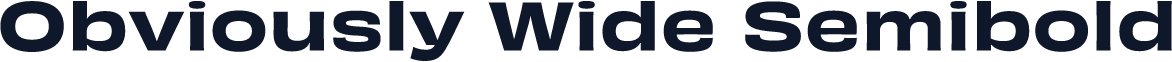 Obviously Wide Semibold