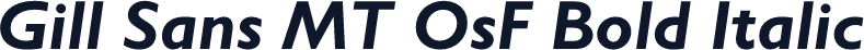 Gill Sans MT OsF Bold Italic
