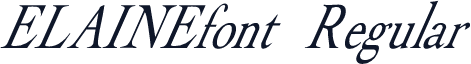 ELAINEfont Regular