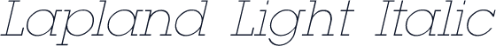 Lapland Light Italic