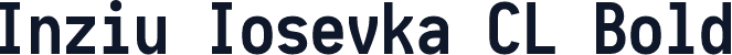 Inziu Iosevka CL Bold
