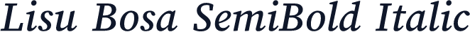Lisu Bosa SemiBold Italic