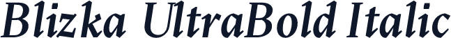 Blizka UltraBold Italic