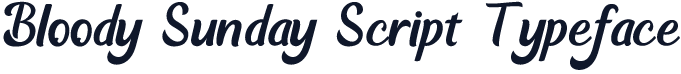 Bloody Sunday Script Typeface