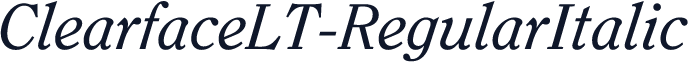 ClearfaceLT-RegularItalic