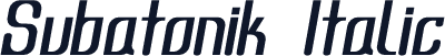 Subatonik Italic